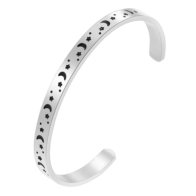 Personalized Gift Star Moon Sun Trend Luminous Opening Adjustable C Bracelet