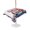 Red, Blue, White, Grey, variant on Outdoor Tablecloth with Umbrella Hole for Patio/Picnic/Party/Camping, Independence Day Waterproof Table Cloth Rectangle Table Cover Washable, American Flag Gnomes Balloons Country Truck (52"x 70")