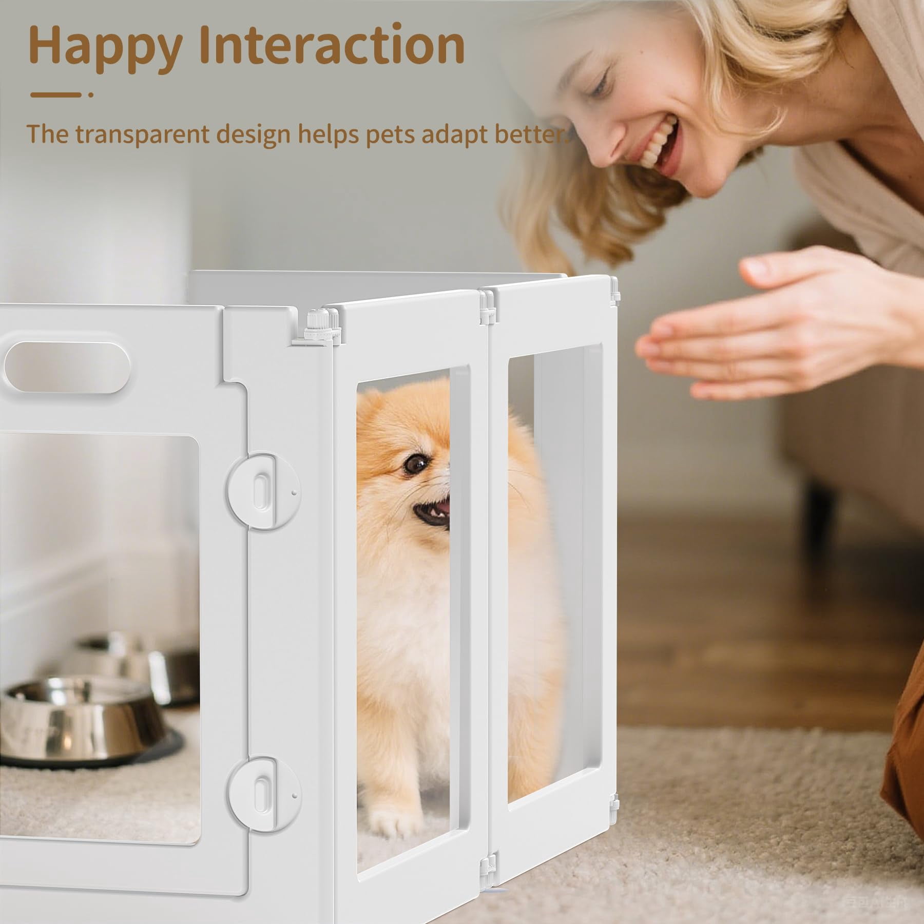 Novan 8-Panel Modular Puppy Playpen – Indoor Pet Exercise Fence