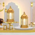 thumbnail image 4 of 12 piezas Mini Vela de Ramadán Mubarak Linterna LED Eid Mubarak Linterna Luna Estrella Luces Linterna colgante estilo marroquí A, 4 of 5