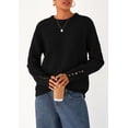 thumbnail image 3 of Suéter PRETTYGARDEN Otoño 2025 Casual Cómodo Cuello Redondo Negro XL, 3 of 8