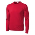 thumbnail image 5 of Mens Long Sleeve PosiCharge Competitor Polyester Tee Shirt True Red S, 5 of 8