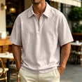 thumbnail image 4 of DayScoop Casual T-Shirt for Men Fashion T Shirt Oversize Summer Half-Zip Lapel Loose Breathable Tops Tees Plus Size, 4 of 6