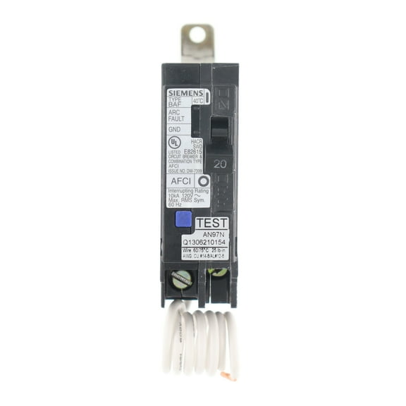 Siemens B120AFC 20-Amp Single Pole 120-Volt 10KAIC Bolt in Breaker
