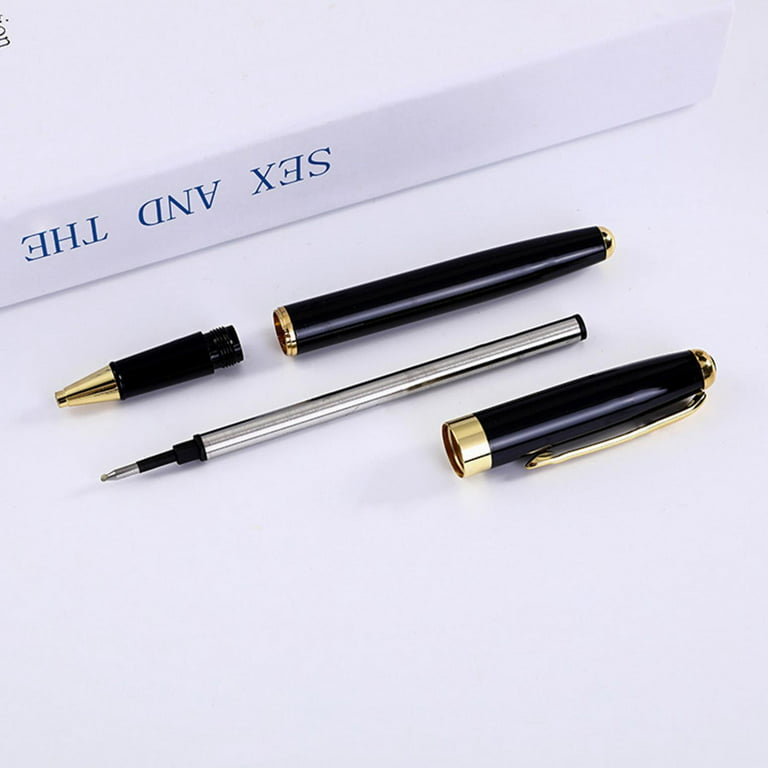 Luxury Walnut Ballpoint Pen Writing Set - Elegant Fancy Nice Gift Pen Set  for Signature Executive Business Office Supplies - Gift Boxed with Extra  Refills (Black) 