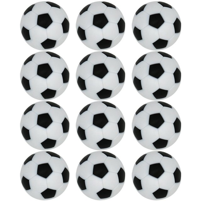 HLONK Mini Table Soccer Balls HIPS Material 0.9 Inch Diameter Black and White 12 Pack