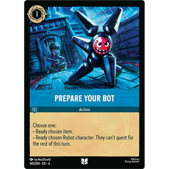 Disney Lorcana Azurite Sea Uncommon Prepare Your Bot #165