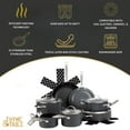 thumbnail image 4 of Thyme & Table 15-Piece Non-Stick Hard Anodized Cookware Set, Pots and Pans Set - Black, 4 of 16
