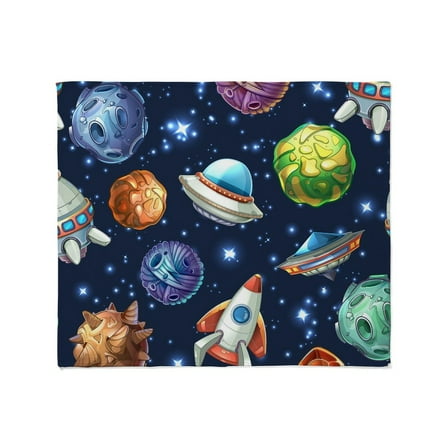 CafePress - Cartoon Space Throw Blanket - Soft Fleece Throw Blanket, 50"x60" for All Ages
