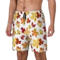 thumbnail image 1 of Balery Autumn Leaves 1 Bañador para hombre, shorts de playa de secado rápido con entrepierna y forro de compresión-Large, 1 of 6