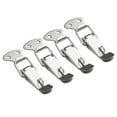 thumbnail image 1 of MYG for Iron Cabinet Toggle Latch Catch 4-Piece Set Spring-Loaded Hasp Clamp for Boxes Cabinets Closets Heavy-Duty Hardware Lock With Lock Silver 7.2x2.7cm, 1 of 9