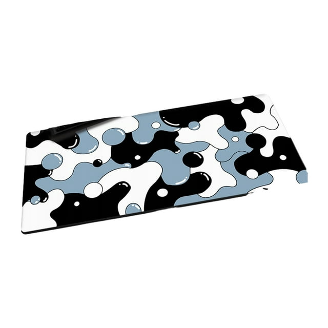 sweethay Alfombrilla de goma decorativa y práctica para teclado, alfombrillas de ratón para juegos, elegantes y funcionales Videojuegos y accesorios Azul negro