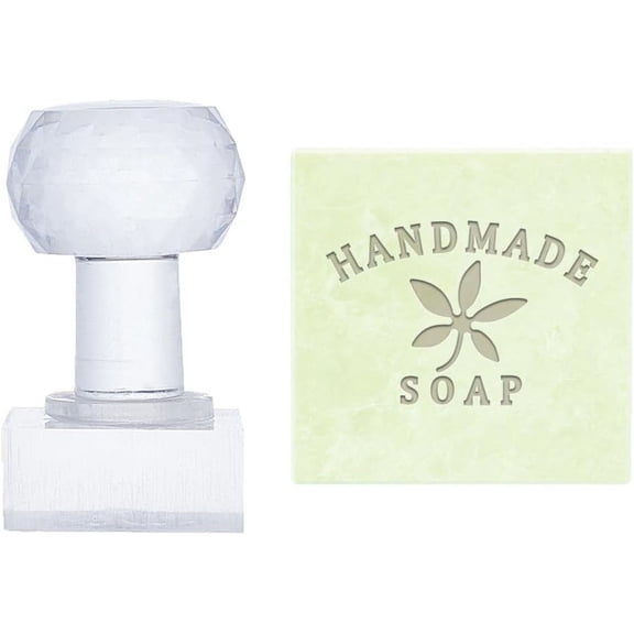 PH Plants Embossing Soap Stamps Oval Letters Soap Stamp Word Handmade Soap Rectangle Soap Chapter Imprint Stamp for DIY Soap Clay Pottery Arts Crafts Making Projects Clear DIY