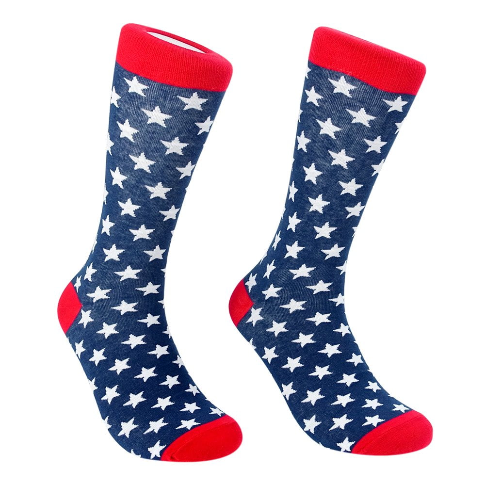 red white and blue dress socks