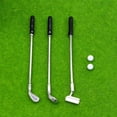 thumbnail image 3 of Misright Miniature Golf Toy Set For Doll House Wood Club Metal Base Craft Model Project, 3 of 8