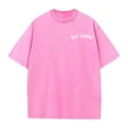 thumbnail image 5 of Mens T Shirts Oversized Print Short Sleeve Soft Casual Retro Graphic Comfortable Fit Tee Pink XL, 5 of 6