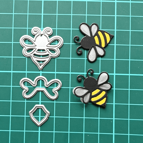 KASIU Bees Frame Metal Die Cuts,Animal Bee Cutting Dies Cut Stencils for Diy Scrapbooking Photo Decorative Embossing Paper Dies for Scrapbooking Card Making Metal Die Cuts