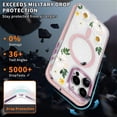 thumbnail image 5 of for iPhone 15 Pro Case, White Pressed Flower Compatible with MagSafe & Magnetic Wireless Charging, Shockproof Protective Phone Case Cover for iPhone 15 Pro, Clear Pink, 5 of 5