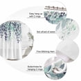 thumbnail image 6 of Teal Purple Botanical Waterproof Fabric Shower Curtain,Eucalyptus Leaves Watercolor Spring Waterproof Fabric Shower Curtain for Bathroom Bathtubs Shower Curtains with 12 Hooks Extra Long 72x96, 6 of 8