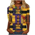thumbnail image 2 of LYEAA Women Emancipation Proclamation 3/4 Sleeve Tee African American Heritage Print Round Neck Top Soft Cotton Loose Fit Festival Wear Multicolor XXXXL, 2 of 5
