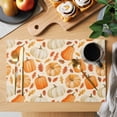 thumbnail image 2 of Fall Thanksgiving Placemats Set of 12, Farmhouse Autumn Pumpkin Maple Leaf Retro Non-Slip Place Mats Washable Table Mats for Kitchen Dining Table Decorations Indoor/Outdoor, 2 of 9