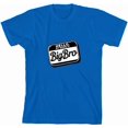 thumbnail image 3 of Big Bro Name Tag Boy's Natural Crew Neck Short Sleeve Tee-Medium, 3 of 4