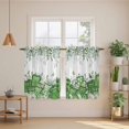 thumbnail image 2 of St. Patrick's Tier Curtains 54 Inch Length, Luck Shamrock Eucalyptus Leaves Flowers Plants Cafe Short Curtains for Bathroom Sink, Small Kitchen Curtain Light Filtering Drapes 2 Panels 27.5"Wx54"L, 2 of 8