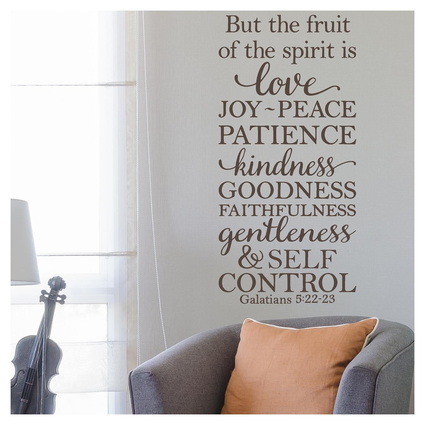 Vinyl Wall Quote Stickers, Faith Hope Love Family Spiritual Decor Wall Stickers, Bible Verse Inspirational Sayings for Home School Wall Art Sticker