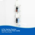Kenney® 4Tier Spring Tension Shower Corner Pole Caddy with Razor
