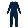 thumbnail image 7 of YONGHS Kids Girls Long Sleeve Gymnastic Leotard Floral Sequin Dance Ice Skating Unitard Jumpsuit Navy Blue 6, 7 of 7