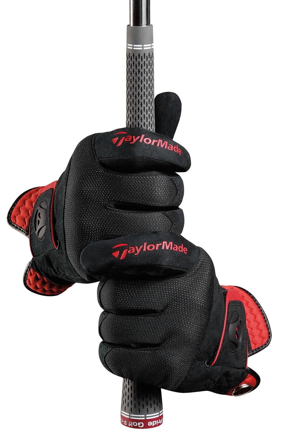 TaylorMade Rain Control Golf Gloves (Black/Red), X-Large