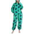 thumbnail image 3 of Mono con Capucha Difusa Ropa de Dormir Lindo Estampado de Animales Cálido Manga Larga Pantalones Largos Pijamas de Lana Mono para Mujeres Hombres Tipo 6 S, 3 of 6