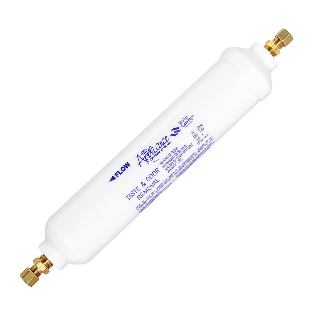 EZ-FLO 60461N In-Line Odor and Taste Water Filter for Refrigerators, 10 inch, White