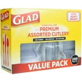 thumbnail image 5 of Glad Clear Assorted Premium 240-Piece Disposable Plastic Cutlery Set, 5 of 6