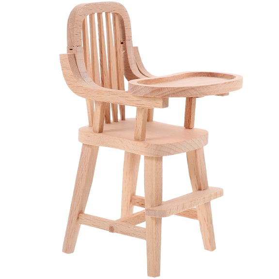 Doll House Furniture Doll House DIY Highchair Decor Mini Chair Adorns Doll House High Chair Furniture