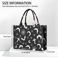thumbnail image 3 of Large Capacity Tote Bag,Black Halloween Bat Spider Pattern Handbag Fashion Luxury Tote Bag,15.7"x13"x 5.1" Inches,Laptop Compatible, 3 of 6