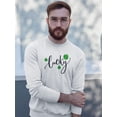 thumbnail image 2 of Lucky Shamrock. Sweatshirt Men -Image by Shutterstock, Male 4X-Large, 2 of 4