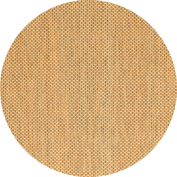 Ahgly Company Indoor Round Abstract Orange Contemporary Area Rugs, 8' Round
