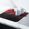 thumbnail image 3 of Washable Rubber Boho Floral Retro Dish Drying Mats for Kitchen Counter Home Large Coffee Bar Pad Accessories and Decor for Utensils Stemware 16''x18'', 3 of 7