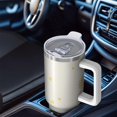 thumbnail image 6 of 40oz Tumbler with Handle and Straw, Vacuum Insulated Stainless Steel Travel Mug, Fits Car Cup Holder, Daisy Floral Print, 6 of 6