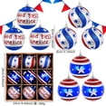 thumbnail image 2 of Lksixu 9 Count 4th of July Ball Ornaments for Tree, 2.4 Inch Star and Stripes Decorative Hanging Ball, Shatterproof Glitter Patriotic Pendants Decorations for Independence Day, Memorial Day, Party, 2 of 8
