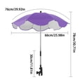 thumbnail image 2 of WEIOUKC Universal Baby Stroller Parasol with Adjustable Handle Rotating Sunshade Umbrella for Prams Bikes and Wheelchairs UPF 50 Waterproof Portable UV Protection Canopy for Round and Oval Tubes, 2 of 5