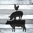 thumbnail image 3 of Allen, Kimberly 15x15 Black Modern Framed Museum Art Print Titled - Moo Oink, 3 of 5