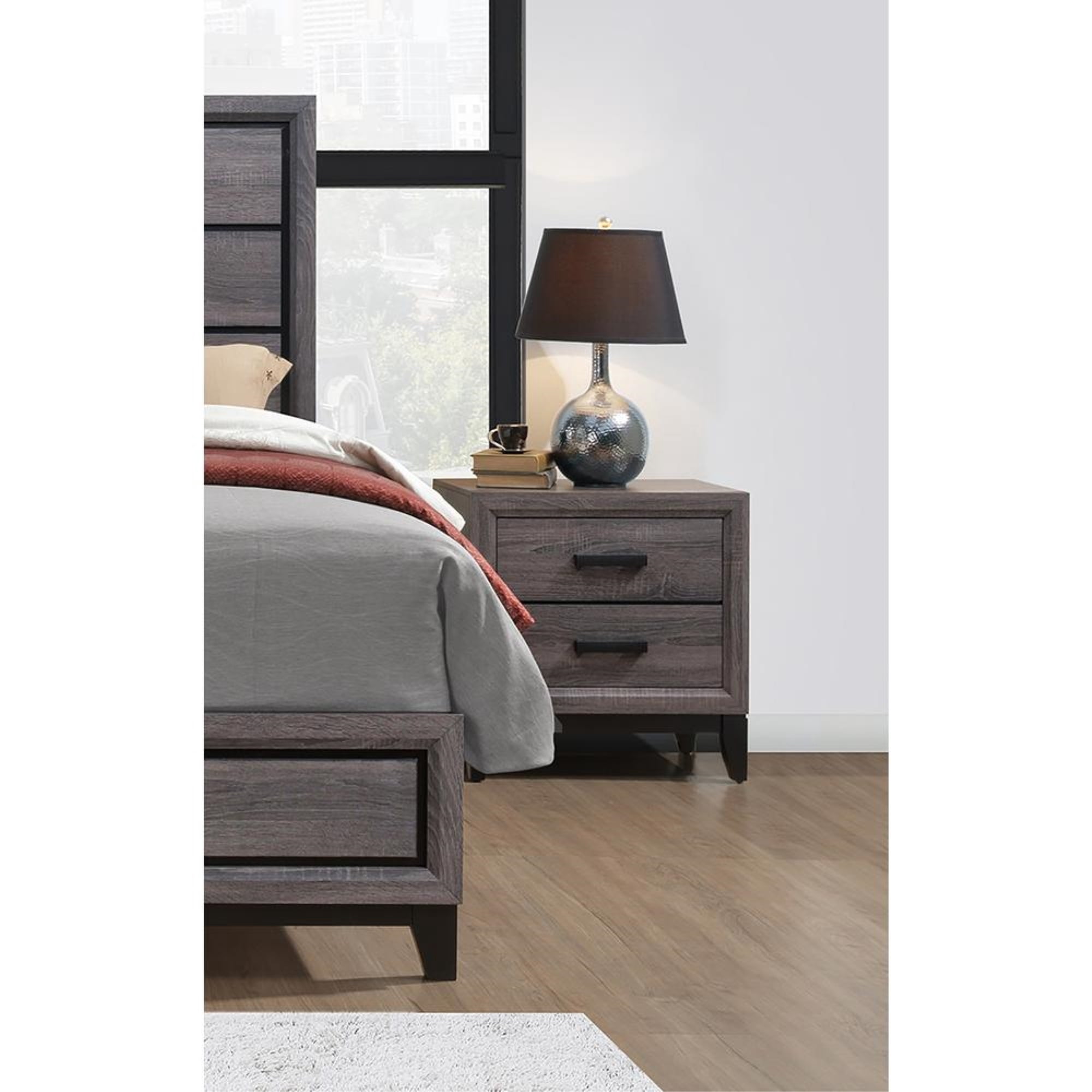 Global Furniture USA Kate Grey Foil Nightstand, 1 Piece
