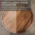 thumbnail image 6 of Virginia Boys Kitchens Round Walnut Wood Cutting Board - 13.5 Inch Brown American Hardwood Chopping and Carving Countertop Block with Juice Drip Groove, 6 of 9