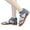 Blue, variant on Sandals for Women Summer Strappy Dressy Flat Shoes Comfortable Beach Fisherman Thong Sandals