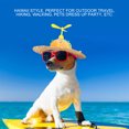 thumbnail image 3 of Sombrero de paja para perro y gato, sombrero estilo Hawaiano con accesorios para mascotas de libélula de bambú, 3 of 8