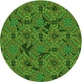 thumbnail image 1 of Ahgly Company Machine Washable Indoor Round Transitional Green Apple Green Area Rugs, 3' Round, 1 of 7