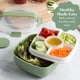 thumbnail image 2 of Goodful Fiambrera apilable estilo Bento para almacenamiento de alimentos con compartimentos extraíbles para sándwiches, aperitivos y aderezos, a prueba de fugas y fabricado sin BPA, 56 onzas, salvia, 2 of 8