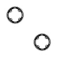 thumbnail image 4 of Toystoory Platos anchos estrechos profesionales resistentes al desgaste rueda de cadena a prueba de herrumbre placa única piezas de placa de Negro 2piezas, 4 of 6